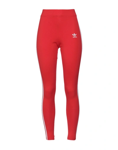 Shop Adidas Originals Leggings In Red