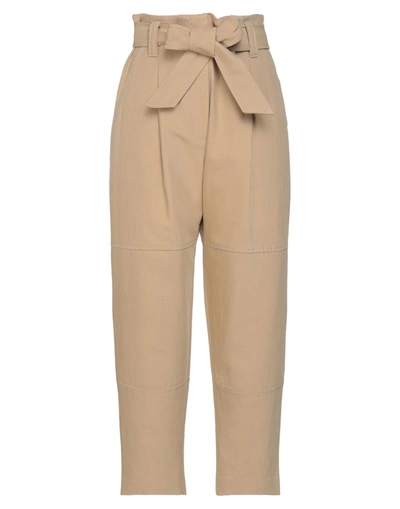 Shop Brunello Cucinelli Woman Pants Beige Size 6 Cotton, Linen