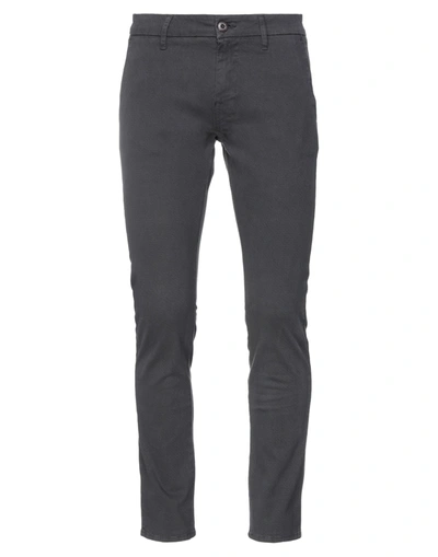 Shop Guess Man Pants Lead Size 40w-32l Cotton, Elastane In Grey
