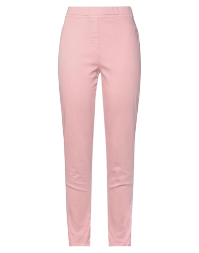 Shop Diana Gallesi Woman Pants Pink Size 10 Cotton, Elastomultiester, Elastane