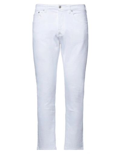 Shop Mauro Grifoni Grifoni Man Jeans White Size 29 Cotton, Elastane