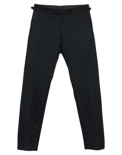Dunhill Man Pants Black Size Xxl Cotton In Dark Blue