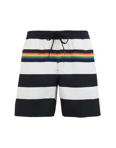 Vans Pride Collection Striped Volley Shorts In Black