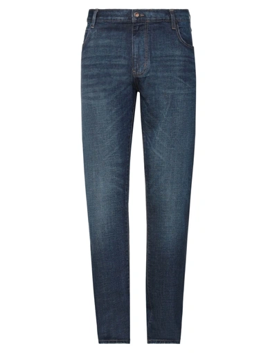Shop Emporio Armani Man Jeans Blue Size 30w-34l Cotton, Elastane