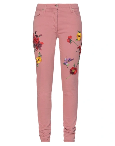 Shop Blumarine Woman Jeans Salmon Pink Size 10 Cotton, Elastane