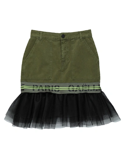 Shop Gaelle Paris Gaëlle Paris Woman Denim Skirt Green Size 27 Cotton, Polyester