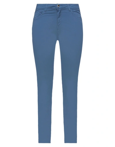 Shop Yes Zee By Essenza Woman Pants Midnight Blue Size 26 Cotton, Elastane