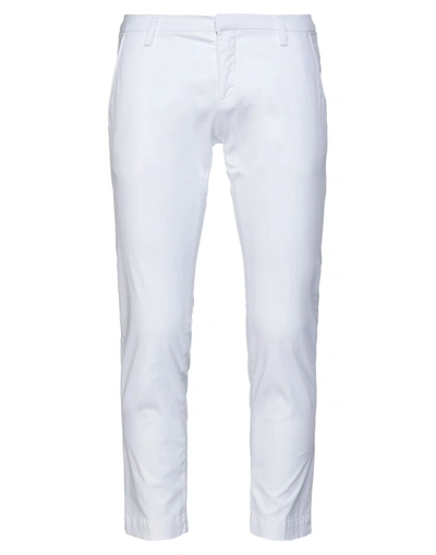 Shop Massimo Brunelli Man Pants White Size 35 Cotton, Elastane