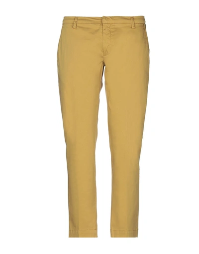 Shop Massimo Brunelli Man Pants Ocher Size 29 Cotton, Elastane In Yellow
