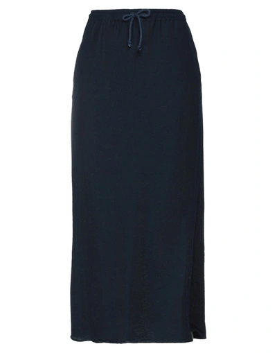 Shop American Vintage Woman Maxi Skirt Midnight Blue Size L Viscose