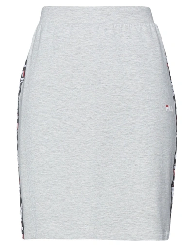 Shop Fila Woman Midi Skirt Light Grey Size S Cotton, Elastane