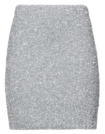 Shop Aniye By Woman Mini Skirt Silver Size L Polyester, Polyamide
