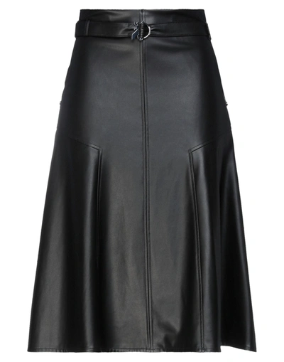 Shop Patrizia Pepe Midi Skirts In Black