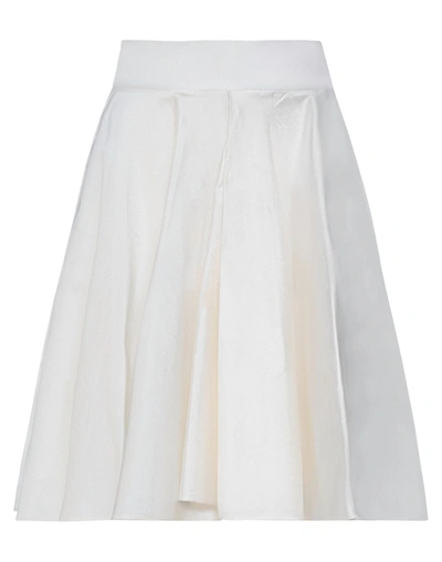 Shop Dolce & Gabbana Woman Midi Skirt White Size 8 Silk