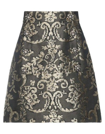 Shop Dolce & Gabbana Woman Midi Skirt Gold Size 2 Cotton, Polyester, Metallic Fiber