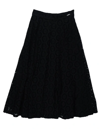 Shop Guess Woman Midi Skirt Black Size Xs Cotton