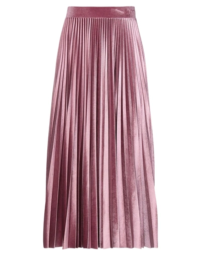 Shop Valentino Garavani Woman Midi Skirt Pastel Pink Size Xl Polyester, Elastane