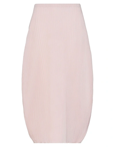 Shop Jil Sander Woman Midi Skirt Pink Size Xl Polyester, Elastane
