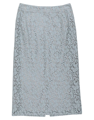 Shop Fabiana Filippi Woman Midi Skirt Light Grey Size 12 Cotton, Polyamide