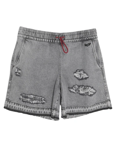 Shop Be Blumarine Woman Denim Shorts Grey Size 4 Cotton