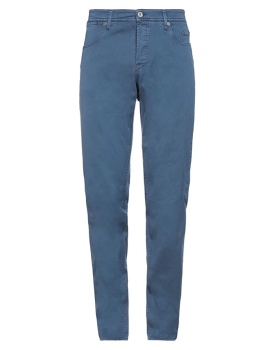 Shop Siviglia Pants In Slate Blue
