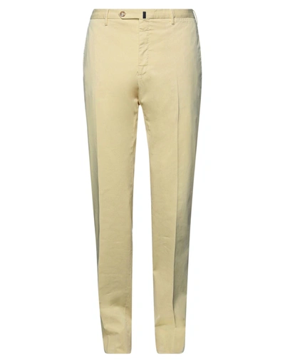 Shop Incotex Man Pants Yellow Size 34 Cotton, Elastane