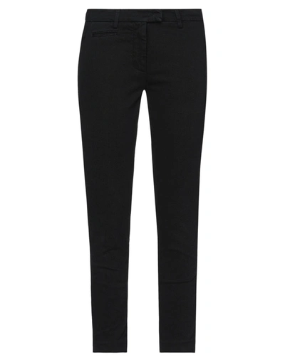 Dondup Perfect Cotton Gabardine Trousers In Black
