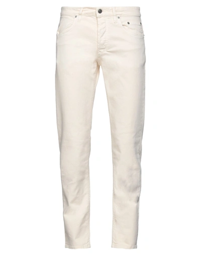 Shop Siviglia Man Pants Ivory Size 31 Cotton, Elastane In White