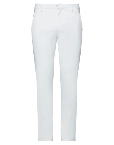 Shop Dondup Man Pants White Size 30 Cotton, Polyester, Elastane
