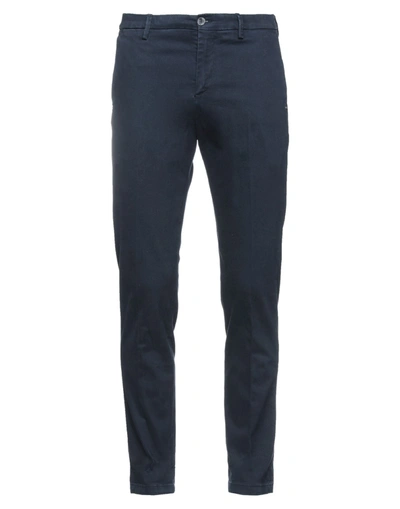 Shop Eredi Del Duca Man Pants Midnight Blue Size 38 Cotton, Elastane