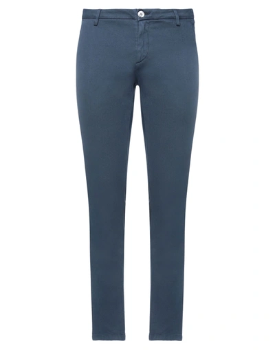Shop Aglini Man Pants Midnight Blue Size 31 Cotton, Lycra