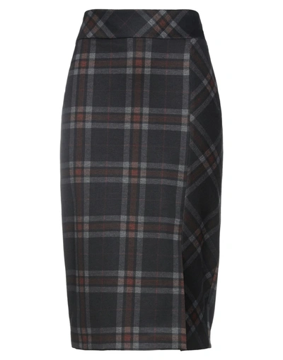Shop Hanita Woman Midi Skirt Black Size 6 Polyester, Viscose, Elastane
