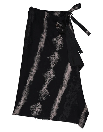 Shop Masnada Woman Long Skirt Black Size 8 Virgin Wool, Acrylic, Cupro
