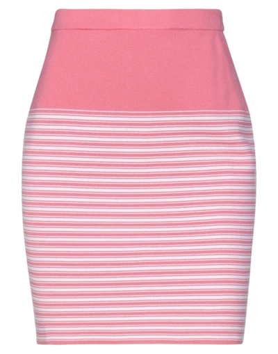 Shop Cruciani Woman Midi Skirt Pink Size 8 Cotton, Elastane