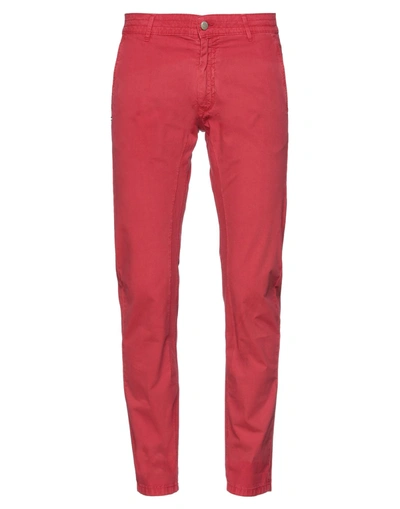 Shop Grey Daniele Alessandrini Pants In Red
