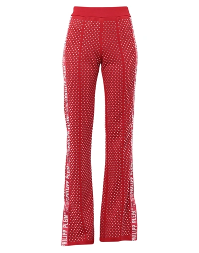 Shop Philipp Plein Woman Pants Red Size M Polyamide, Cotton