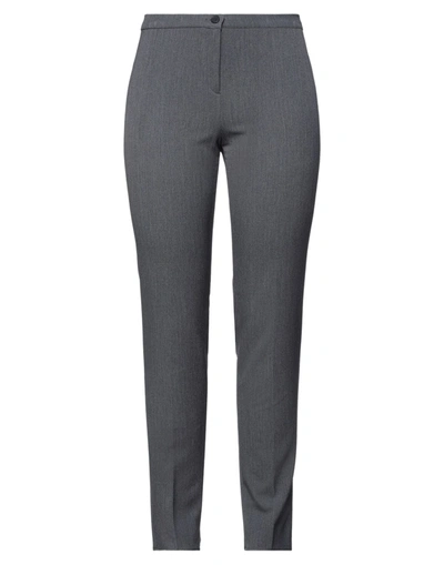Shop Diana Gallesi Woman Pants Lead Size 16 Polyester, Viscose, Elastane In Grey
