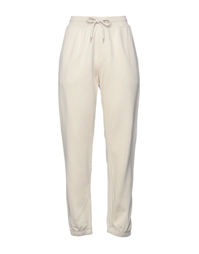 Shop Colorful Standard Woman Pants Ivory Size L Organic Cotton In White