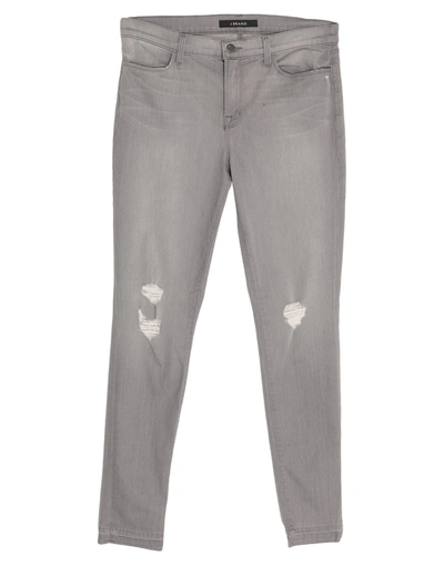 Shop J Brand Woman Jeans Grey Size 27 Cotton, Elastane