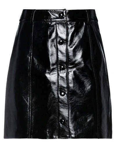 Shop Glamorous Woman Mini Skirt Black Size 4 Polyurethane