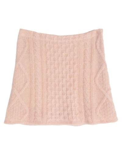 Shop Laneus Woman Mini Skirt Blush Size 8 Mohair Wool, Polyamide, Merino Wool In Pink