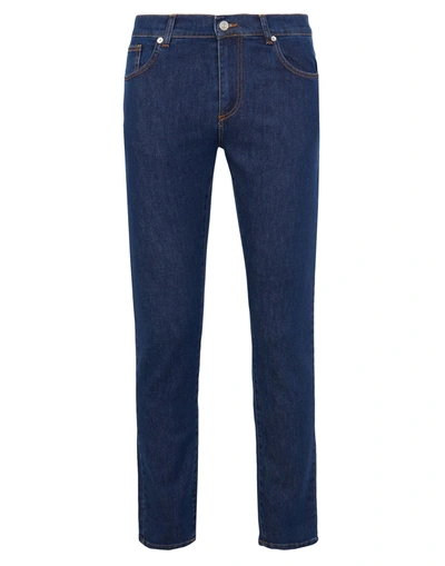 Shop 8 By Yoox Man Jeans Blue Size 33 Organic Cotton, Elastane