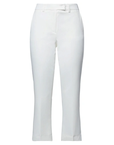 Shop Dodici22 Woman Pants White Size 10 Polyester, Elastane
