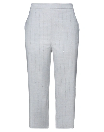 Shop Fabiana Filippi Woman Pants Light Grey Size 10 Merino Wool, Synthetic Fibers, Silk, Cashmere, Alpaca