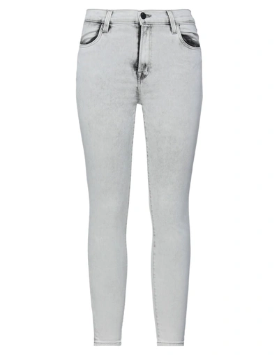 Shop J Brand Woman Jeans Light Grey Size 28 Cotton, Polyester, Elastane