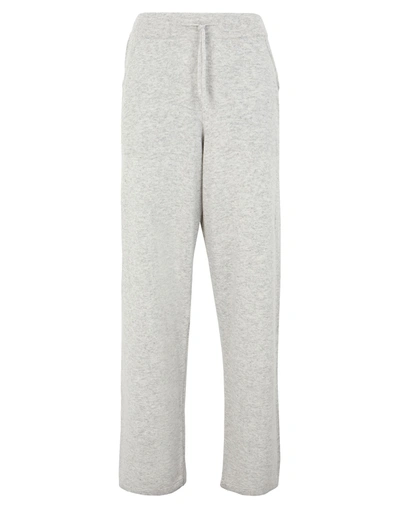 Shop 8 By Yoox Wide Leg Knit Sweatpants Woman Pants Light Grey Size Xs Viscose, Polyamide, Wool, Cashmere