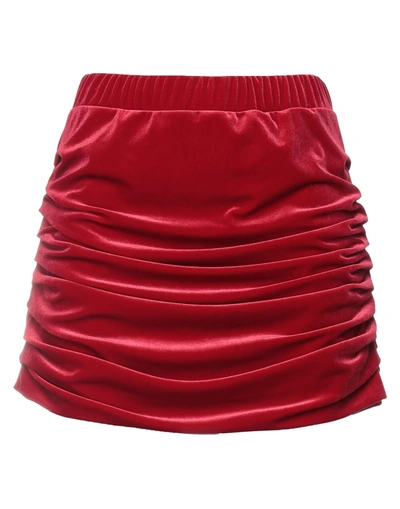 Shop Alessandra Gallo Mini Skirts In Red