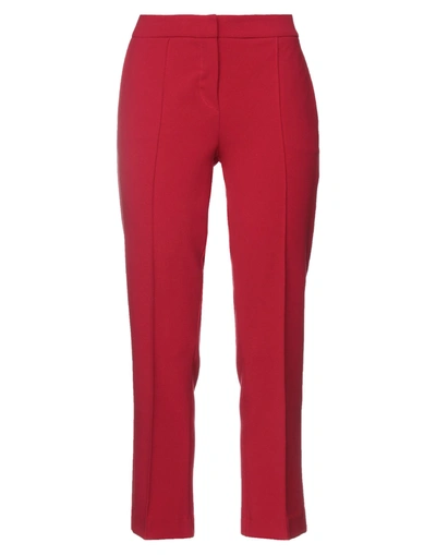 Shop Lab Anna Rachele Woman Pants Red Size 4 Polyester, Viscose, Elastane