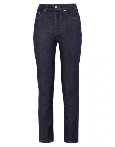 Shop 8 By Yoox Cotton Slim Cut Jean Woman Jeans Blue Size 29 Organic Cotton, Elastane