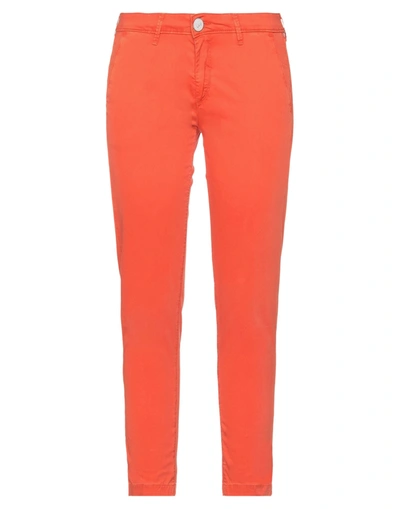 Shop Barba Napoli Woman Pants Orange Size 26 Cotton, Elastane